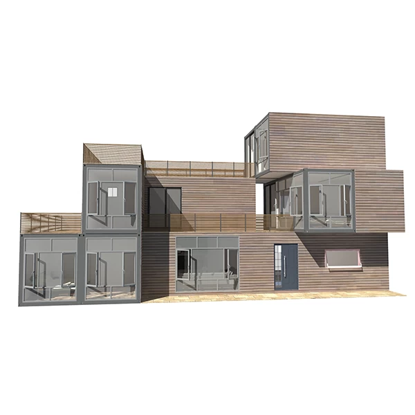 Residential - (Heya-4X03) Beautiful 4 Bed Rooms Container House Modular Sandwich Panel Steel  Plan