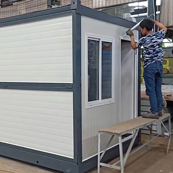 Fast established folding container house for accommodation camp