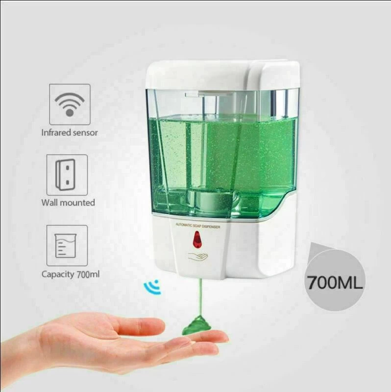 Dispensador de Jabón o Gel con Sensor 700 Ml Plastico