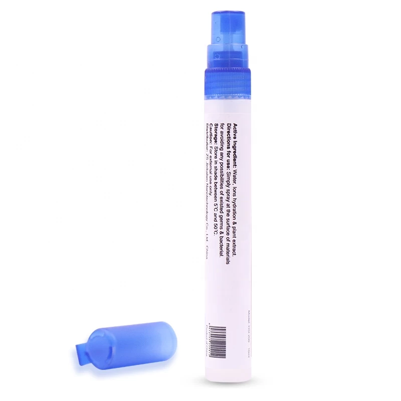 10ML Portable Sterilizer Empty Spray Pen， Hand Sanitizer Spray Ball Pen for Students manufacturer