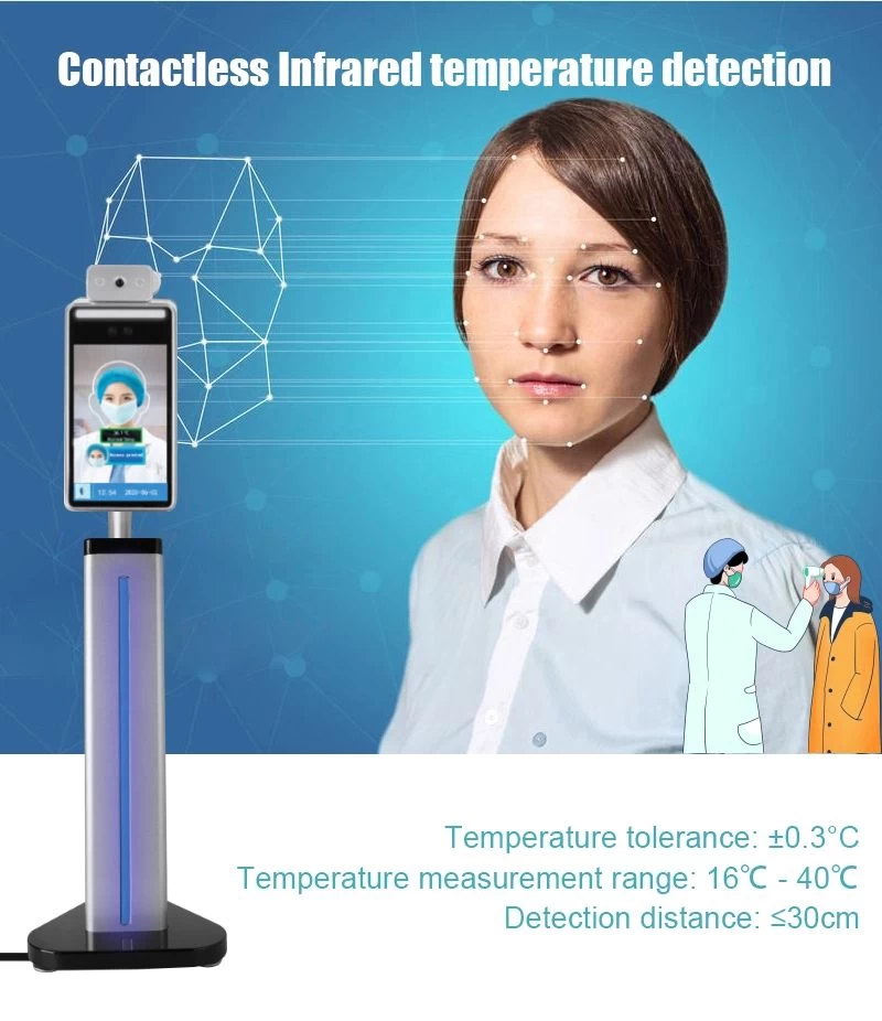 China Face temperature measurement Walk Through Face recognition Thermal scanner supplier