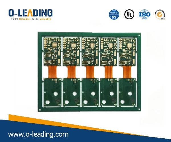 China Rigid-flexible pcb manufacturer, Quick turn pcb Printed circuit board,Mulitilayer Rigid-flex PCB,Polyimide+FR4, Green soldermask+Coverlay