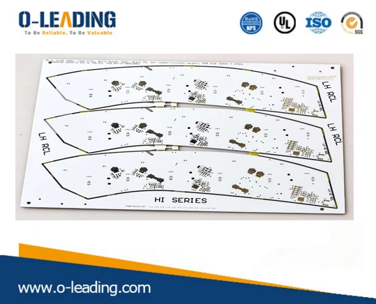Double side automotive lighting pcb from China,0.8MM board thickness,white soldermask