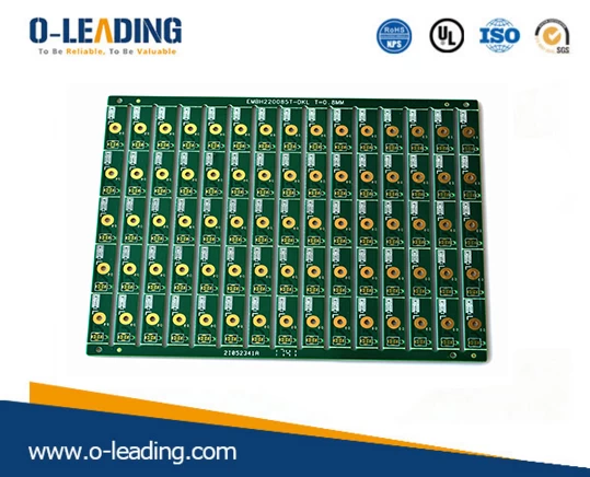 Halogenfreies Basismaterial, doppelseitige dünne 0,8 mm-Leiterplatte, hergestellt in China, blaue Lötmaske, elektronische Leiterplatte