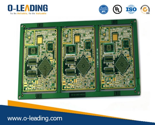 8 Mulitlayer ENIG PCB mit plattiertem Halbloch, PTH Half Hole PCB für die industrielle Steuerung