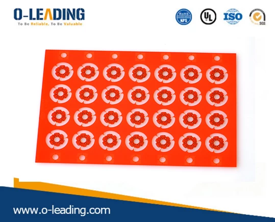 Dünnschichtsilikon-Solarzellen-Leiterplatte, 2-lagige starre Leiterplatte mit roter Lötmaske und einer Dünnschichtdicke von 0,15 mm