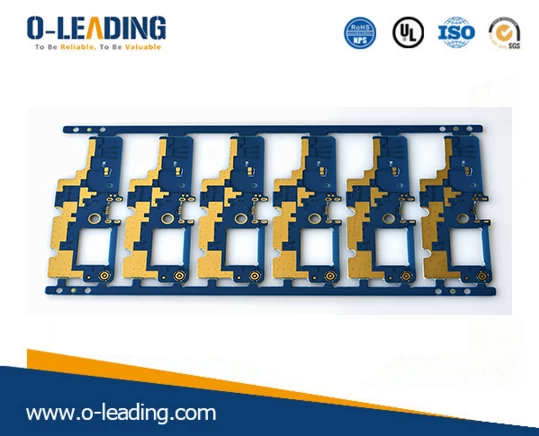doppelseitige dünne 0,5-mm-PCB mit hoher Qualität aus China, blauer Lötmaske elektronische Leiterplatte