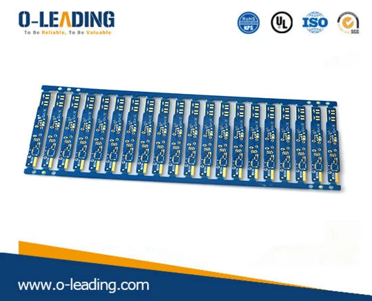 Hochwertige dünne 0.5mm PCB 2 Schicht mit TG 150, doppelseitige blaue Lötmaske Elektronische Leiterplatte
