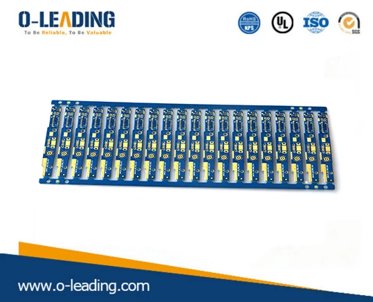 Hochwertige dünne 0.5mm PCB 2 Schicht mit TG 150, doppelseitige blaue Lötmaske Elektronische Leiterplatte