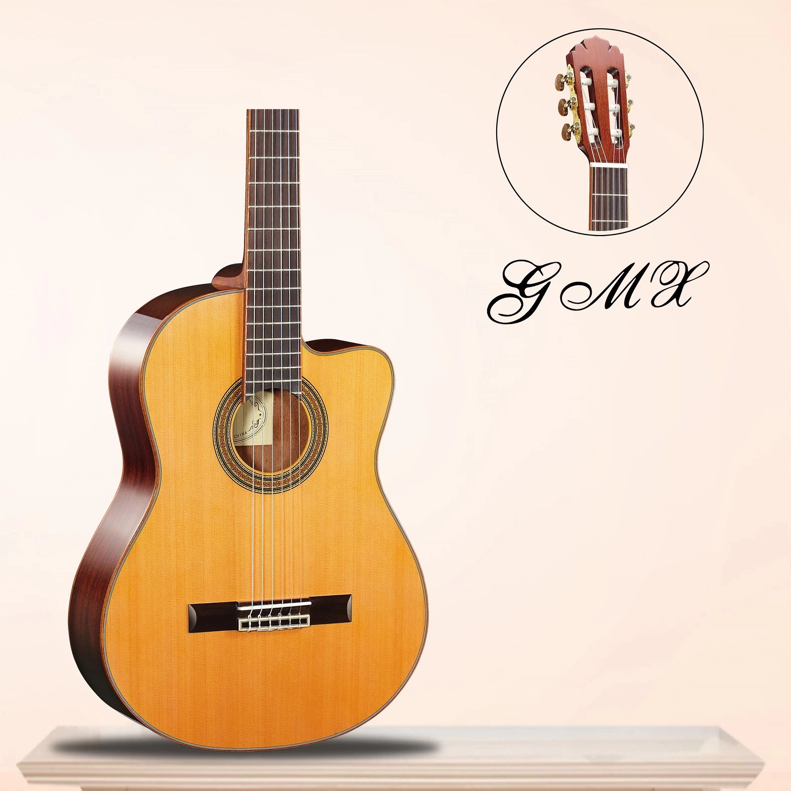 Alta calidad de corte de guitarra clásica de China