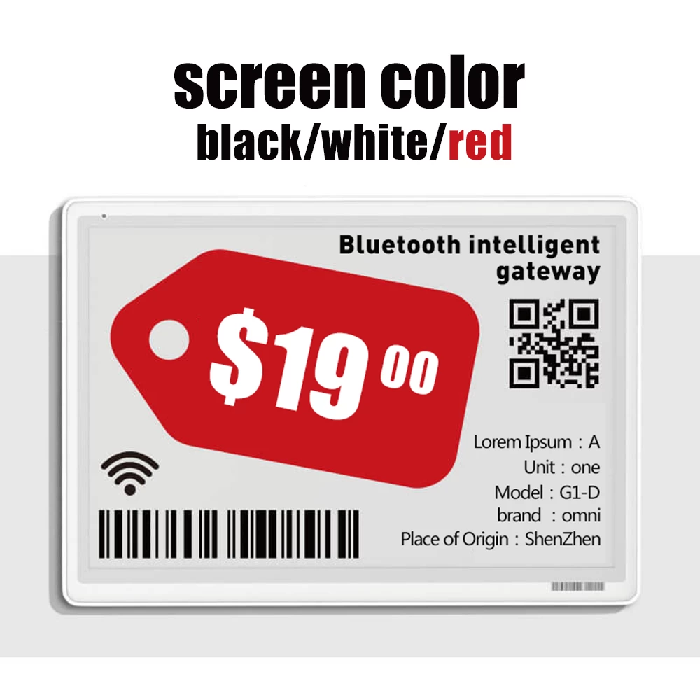Etiqueta eletrônica digital da prateleira do preço da e-tinta para o supermercado