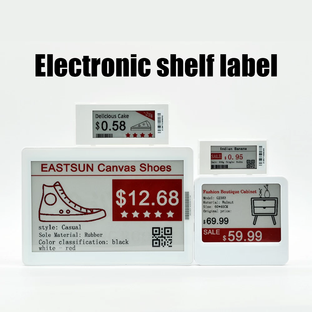 Étiquette électronique d'étagère électronique d'étiquette de prix d'encre numérique pour le supermarché