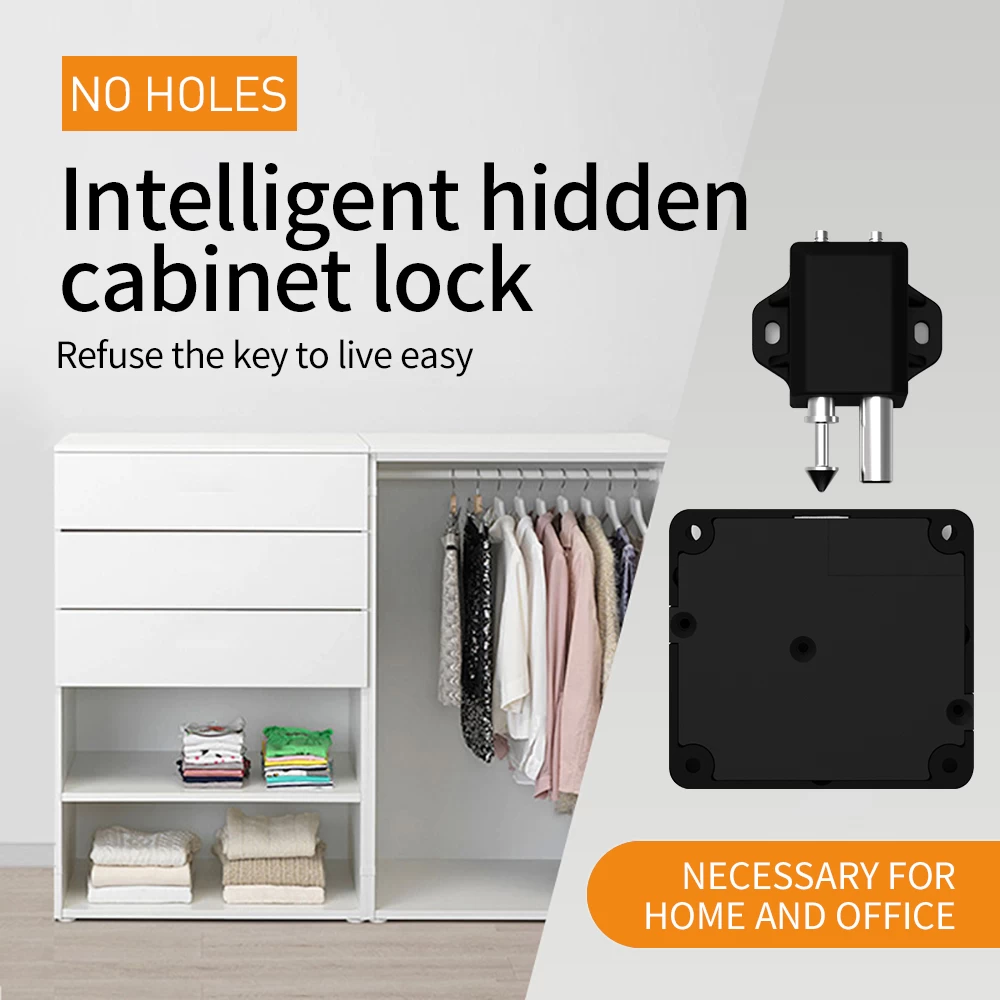 Invisible Design Home Office Digital Hidden Cabinet  Lock