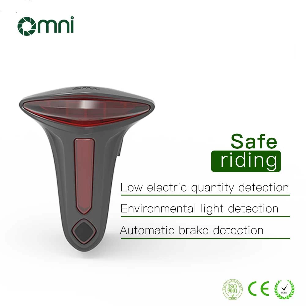 OC103T Smart Safety Warning Luz de cola trasera Bike Tail-lamp