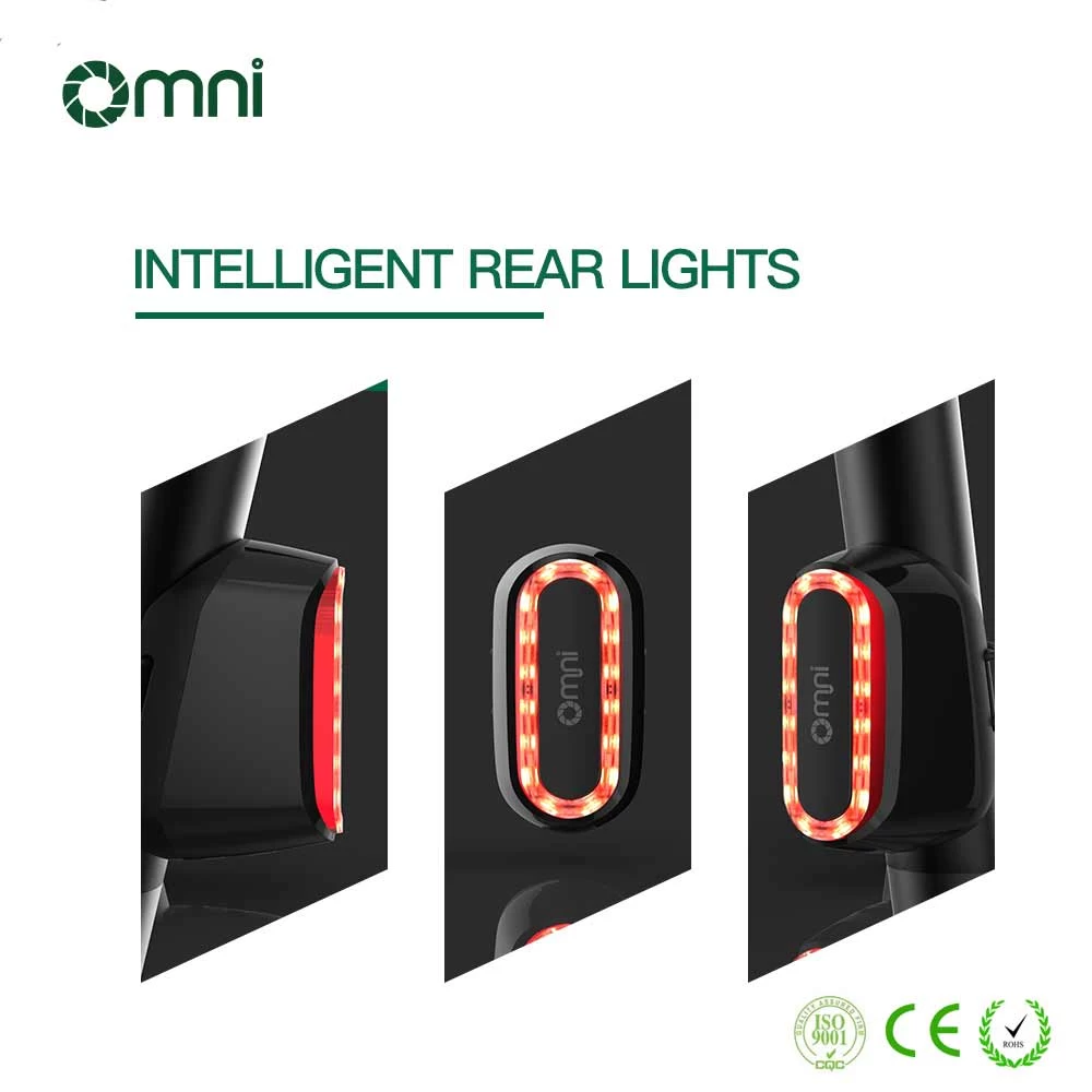 Omni Flitsmodi Smart Fiets Achterlicht Fiets Achter Led-licht