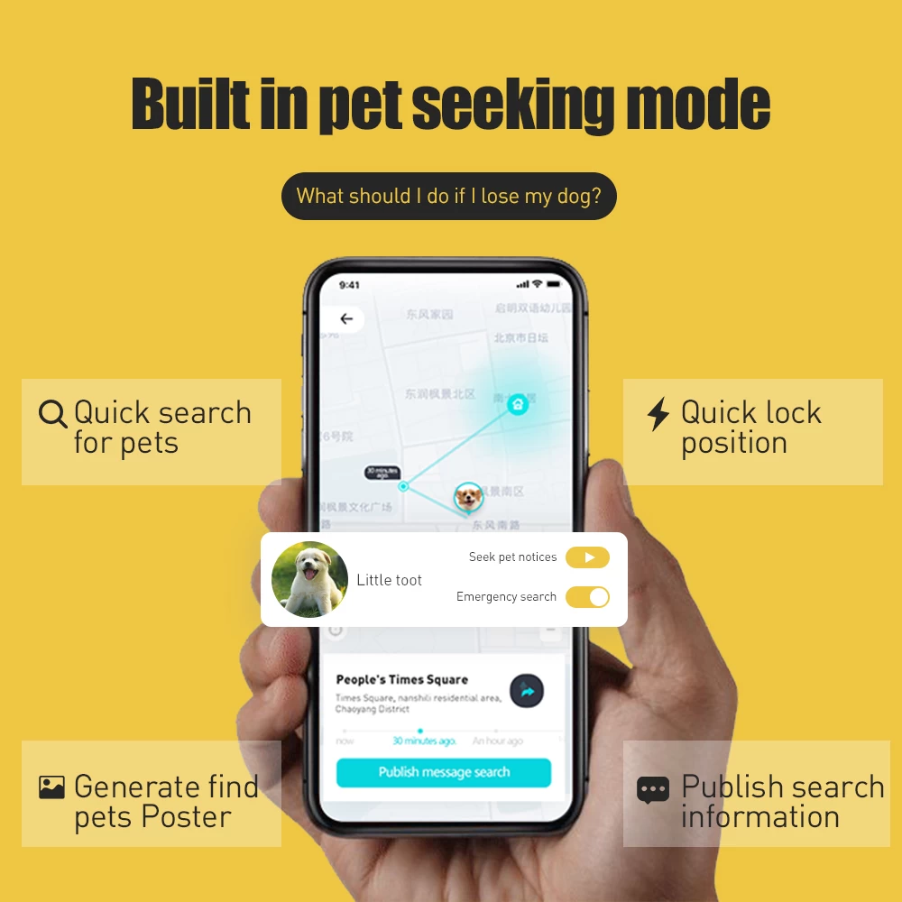 Haustier GPS Tracker 3G Hund GPS Tracker und Haustier Finder Der GPS Hundehalsband Locator Wasserdichtes Ortungsgerät für Hunde Katzen Haustiere Aktivitätsmonitor
