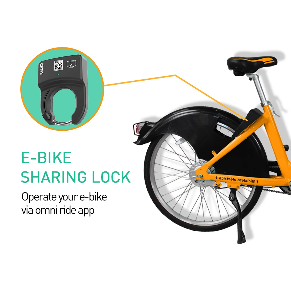 Bloqueio de bicicleta inteligente GPS GPRS Bluetooth Compartilhamento público Smart Lock para bicicletas