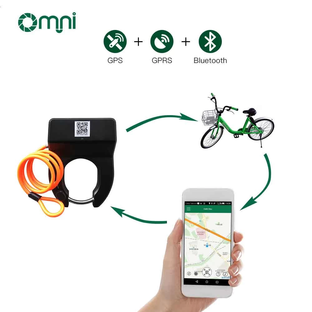 Bloqueio de bicicleta GPS inteligente com aplicativo de controle remoto GPRS