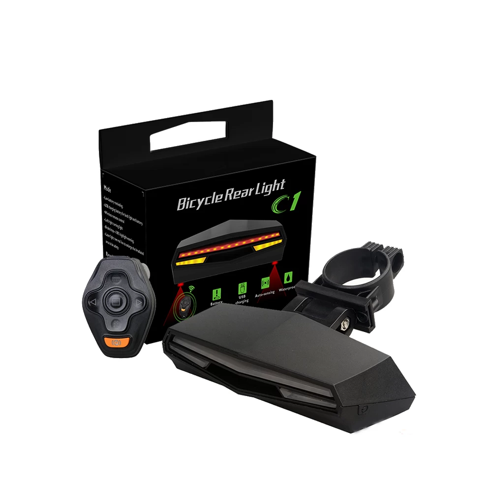 Remote Control Cycling Bike Lights for Night Riding with Battery Powered
