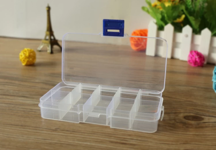 10 lattice Transparent plastic storage box  BEST-R656