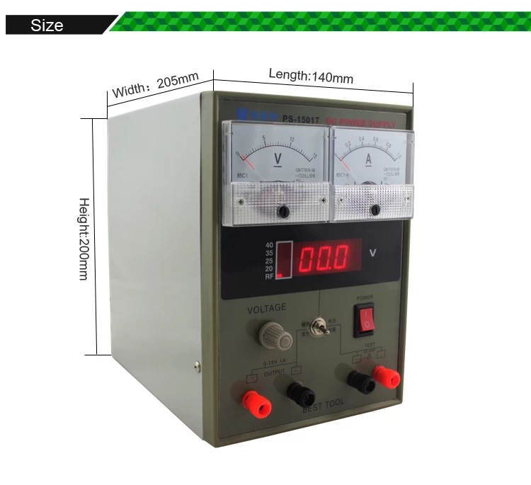 15V Laboratory dc power supply 220V/110V BEST-1501T