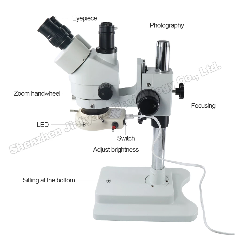 BST-X7 3.5X 7X 45X 90X双臂可调节支架放大立体显微镜用于工业PCB检测维修