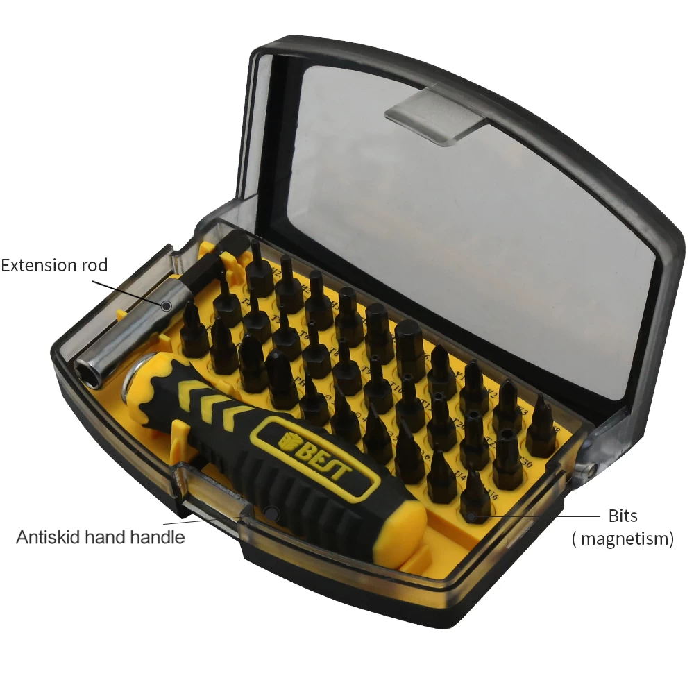 BEST-2166C  Household screwdriver For Phone Laptop Mini Electronic Screwdriver Bits Repair tool kit set