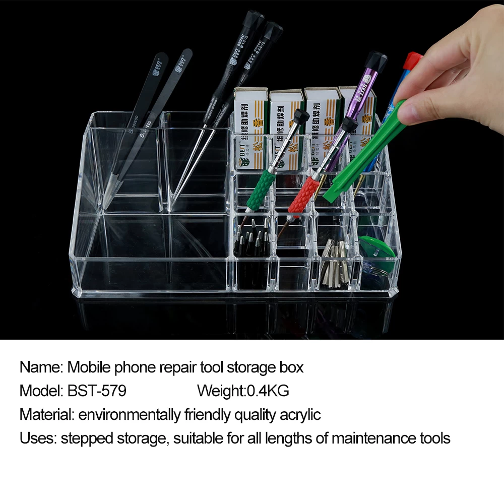 BEST-579 Multipurpose Lattices PP Plastic Hardware Organizer Hand Tools Storage Box
