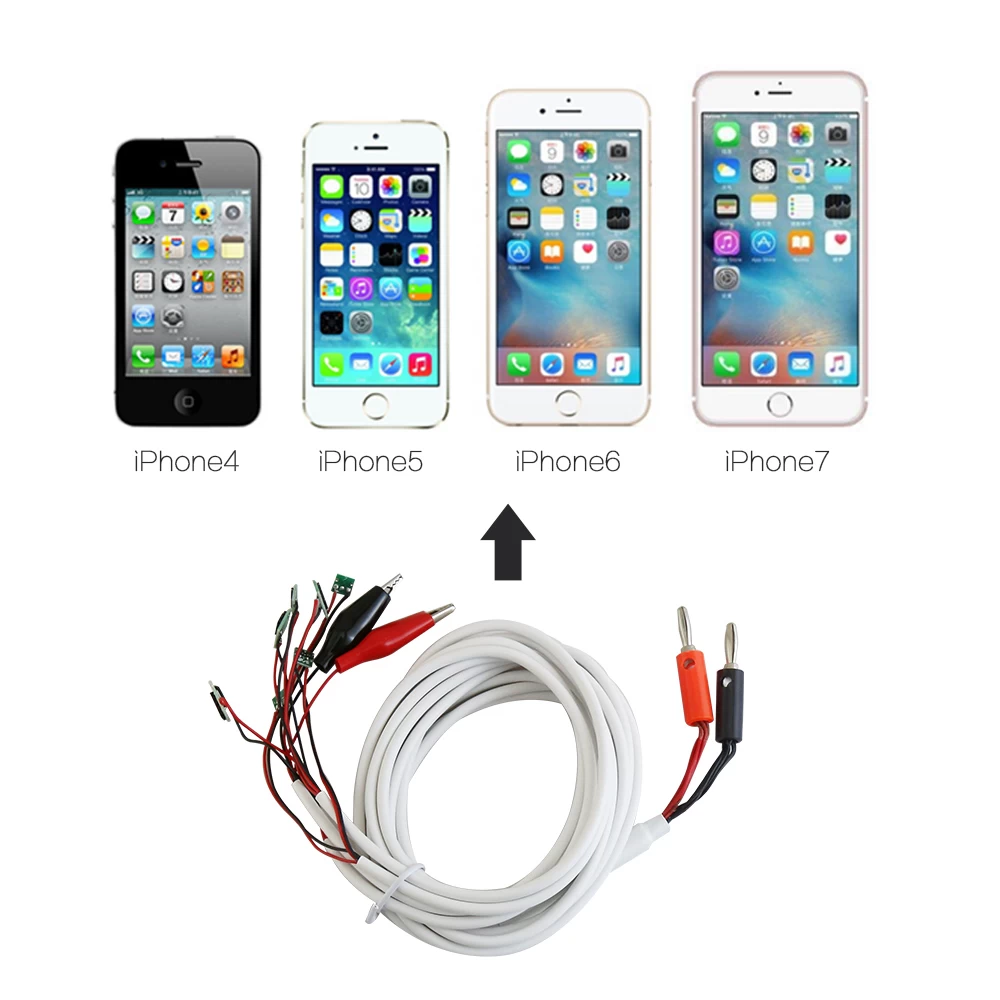 最佳6合1专业直流电源手机当前测试电缆适用于iPhone 6 Plus 5S 5 4S 4维修工具