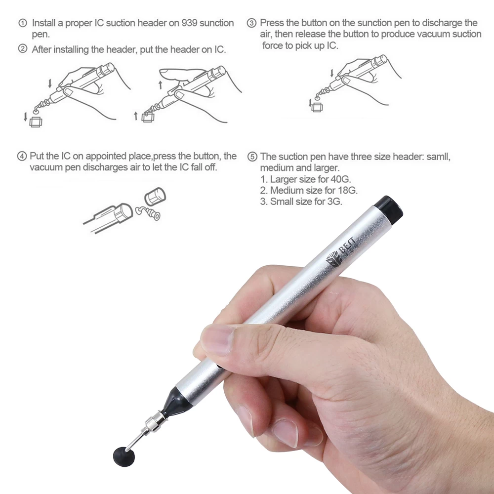 BEST-939 vacuum suction pen/ IC suction pen