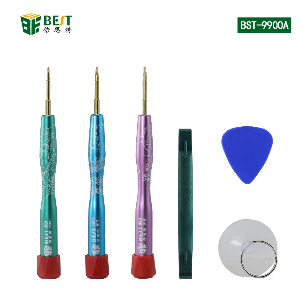 BEST-9900A Quality Phillips Pentalobe Screwdriver Opening Repair Tools Kit for iphone ipad Samsung free shipping