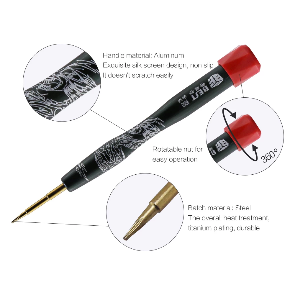 BEST-9900S 6pcs precision screwdriver set with aluminium alloy handle good quality