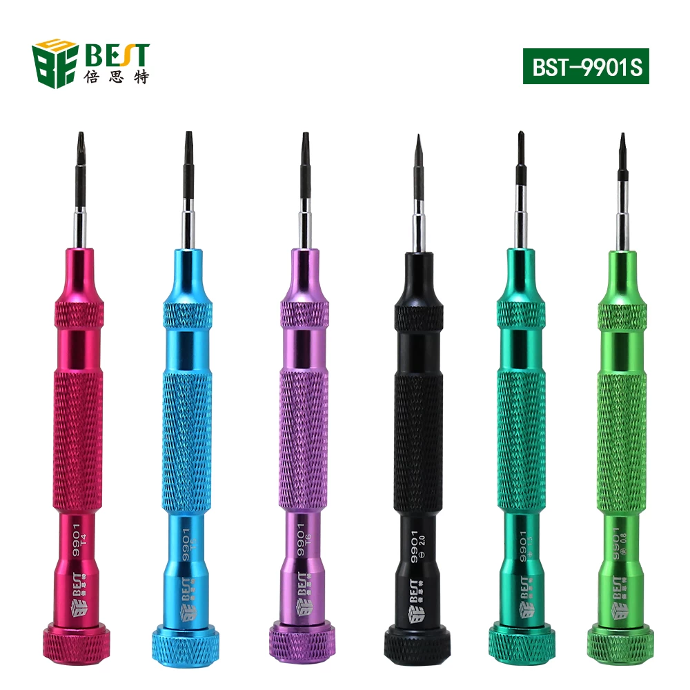 BEST 9901s 6 in 1 Precision Screwdriver Set Magnetic Electronic Screwdrivers Set for Mobile Phone Notebook Laptop Tablet