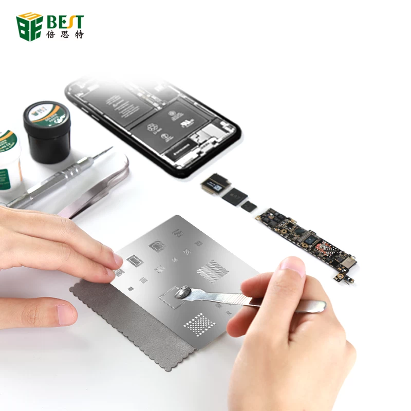 BESTE A8 Qualitäts-Universal-BGA IC-Chip-Schablonen erhitzten Schablonen-Reballing Schablone für Iphone 6 6P Ipod Touch 6 Ipad mini4