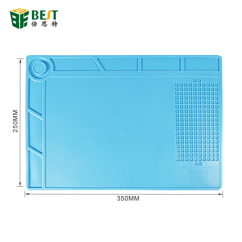 BEST S-130+ Maintenance Platform Insulation Magnetic Repair Insulation Pad Soldering Silicone Heat Resistant Table Mat