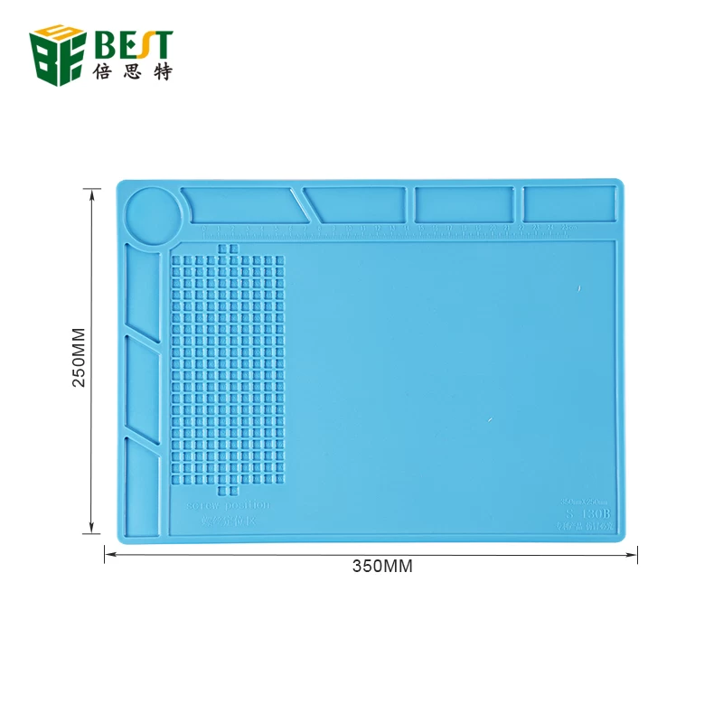 BEST S-130B Desk Rubber Clear Silicone Heat Resistant Mat