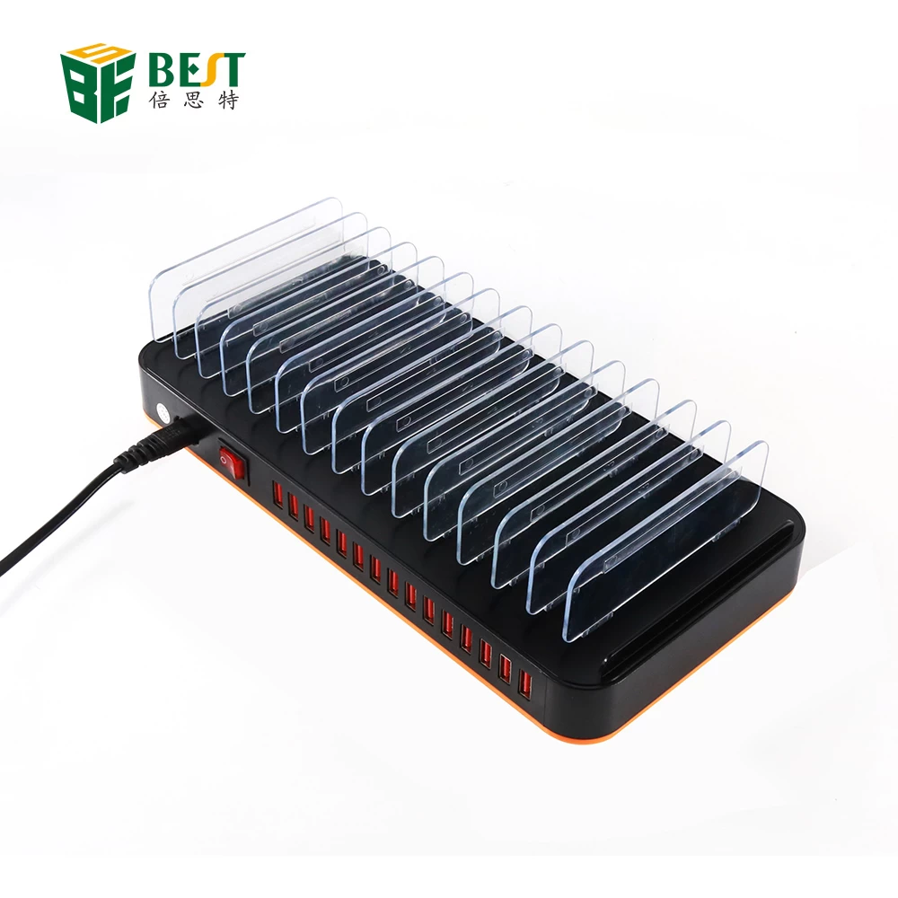 BEST USB Ladestation 15 Port Ladestation Multi Device Charger Universal für iPhone Handy android Tablet