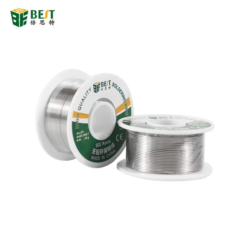 BESTOOL 40g Lead-free welding Solder Wire 0.4/0.8mm Unleaded Lead Free Rosin flux Core for Electrical Solder