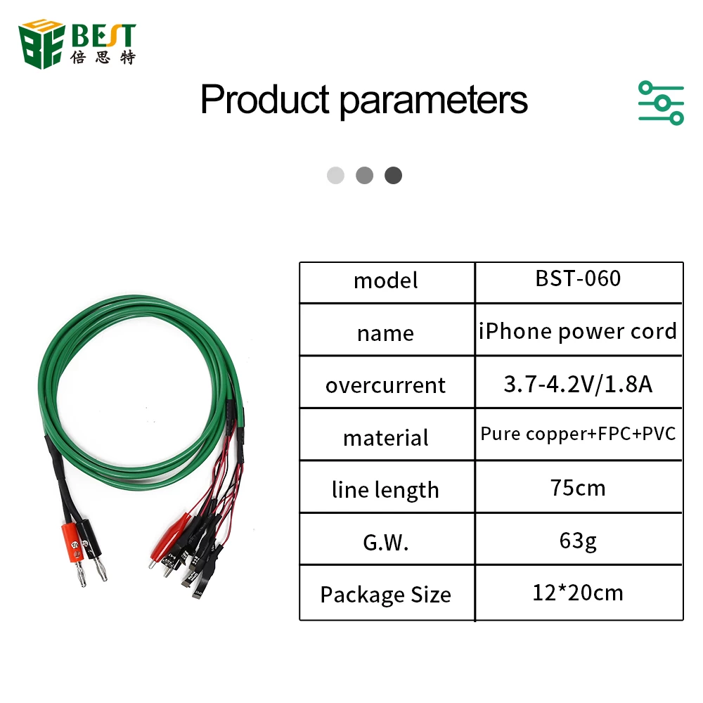 BST-060 Power Supply Test Cable Mobile Boot Control line for iPhone 6 -13 Series Test Cable Motherboard Activation Boot Line