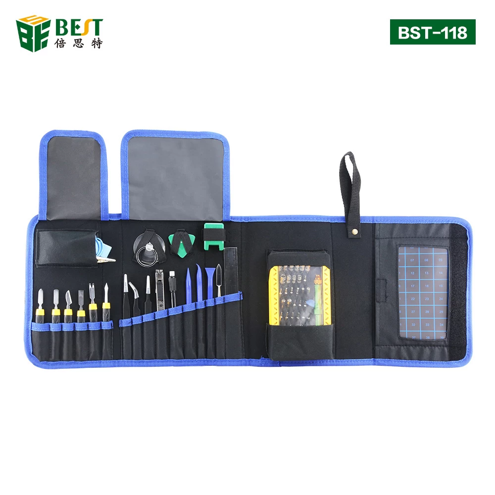 BST-118 67 en 1 main outils ensembles pour iphone xiaomi smartphones réparation outils ordinateur électronique réparation travail Outils Kit sac