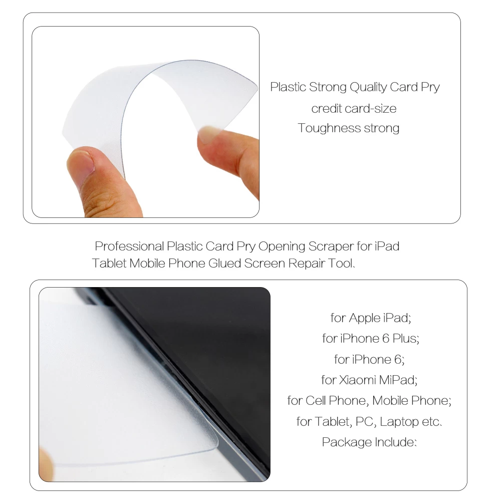 BST-220  Handy Plastic Card Pry Opening Scraper for iPad Tablet Mobile Phone Repair Tool