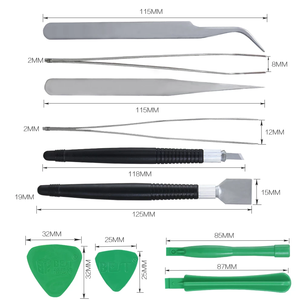 Großhandel besten Repair Tool Kit Schraubendreher für iPhone samsung sony htc Hebel-Werkzeuge 16 in 1 Kit BST-2408