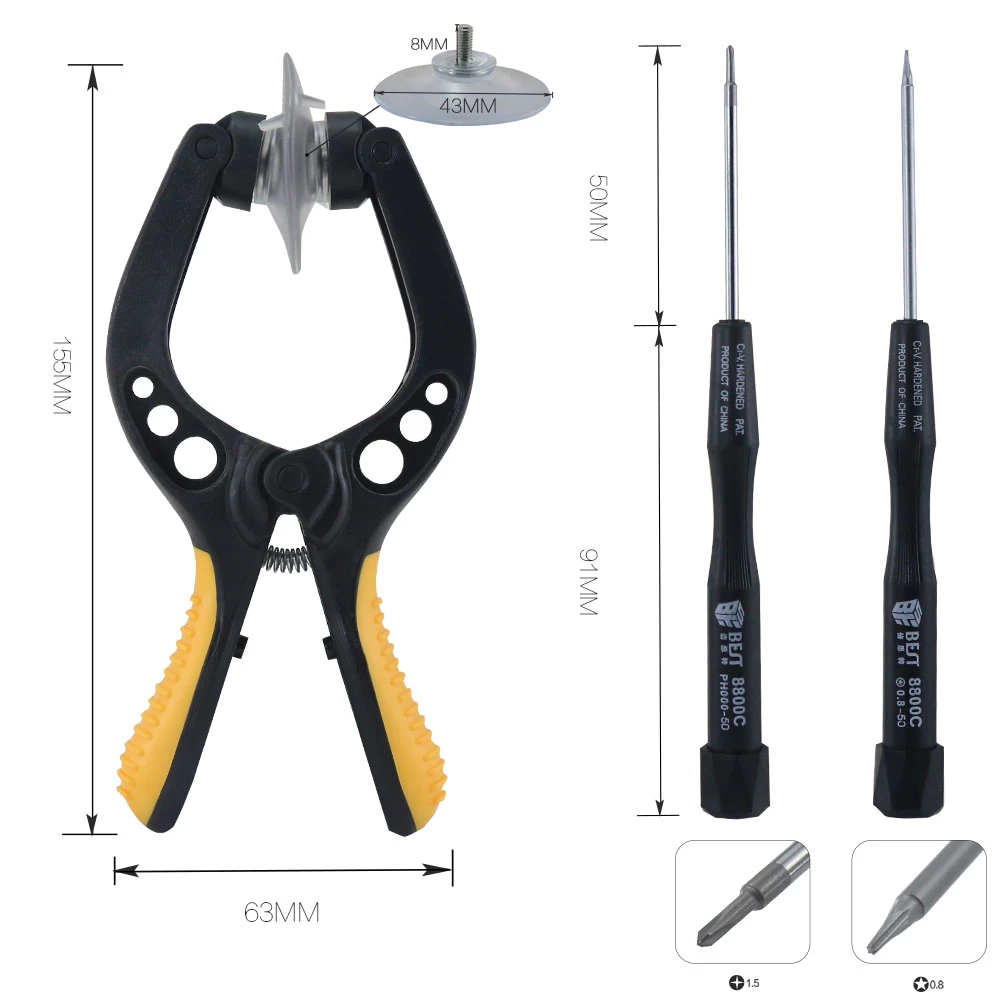 BST-609 Cell phone repair tool kit Opening Tools for iphone 4/4s/5/5s/6/6plus BST-609