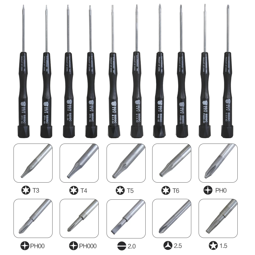 BST-8800C 10pcs precision screwdriver set factory supplier