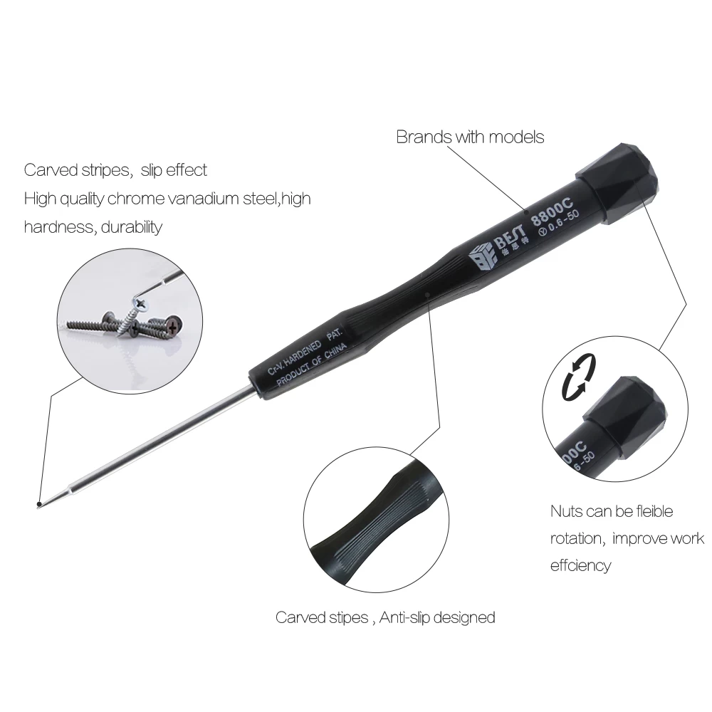BST-8800C CrV steel Y Shape Triwing 0.6 Screwdriver for iPhone 7 Price Good