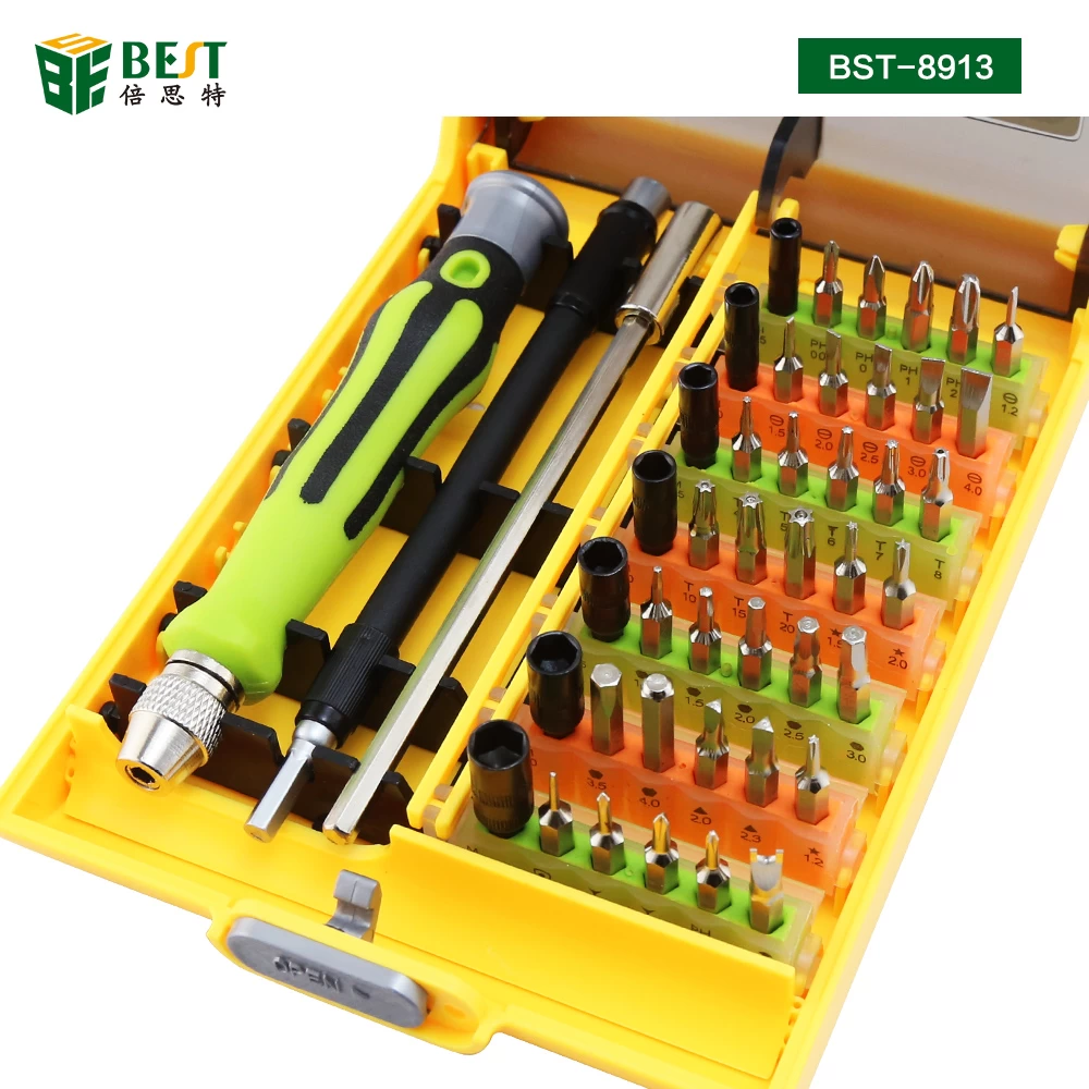 China BST-8913 45 em 1 conjunto de chave de fenda de precisão multi-bit Ferramentas Conjunto de kit de reparação de ferramentas fabricante