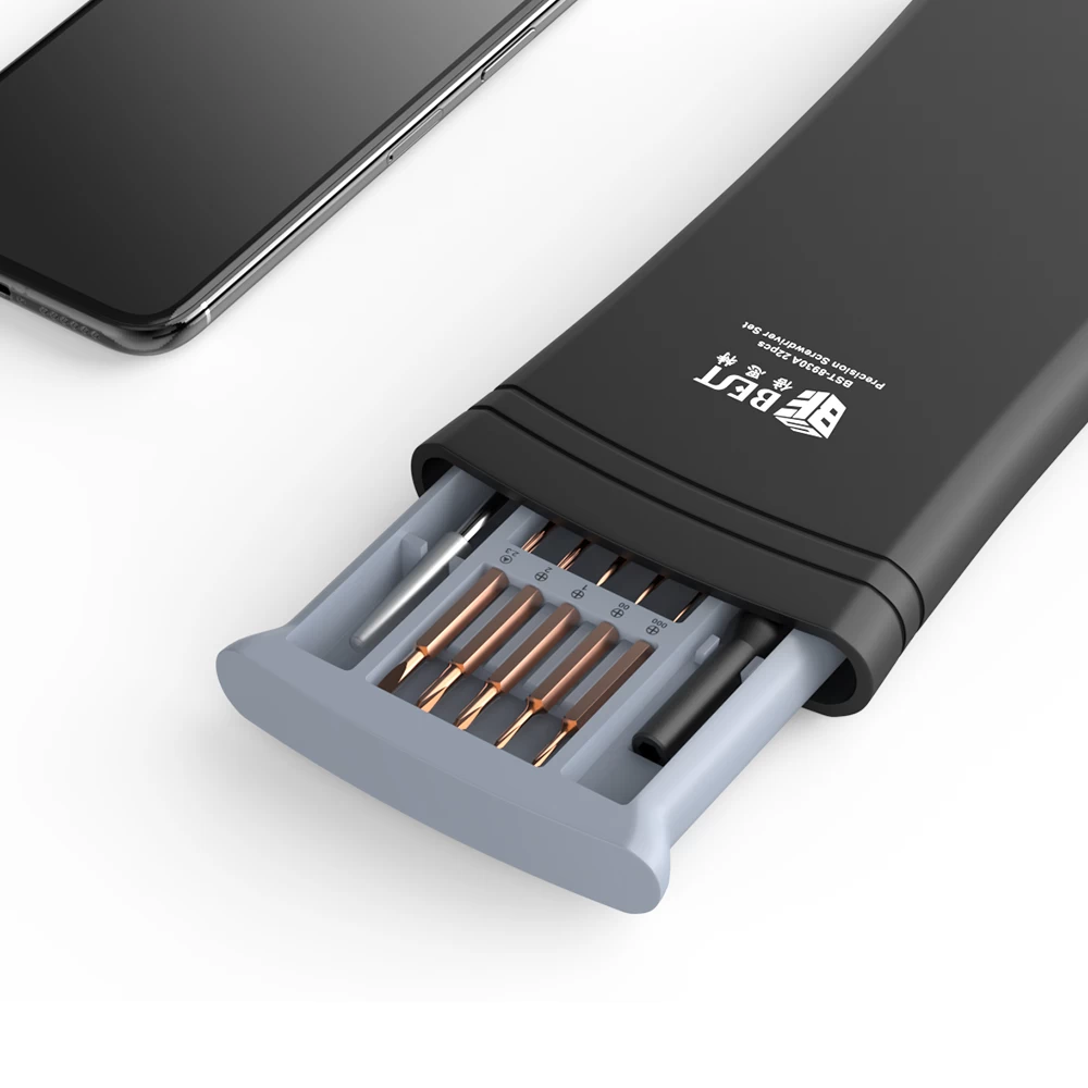 BST-8930A磁性22合1专业维修套件，适用于iPhone，Mac，笔记本电脑的多功能精密螺丝刀