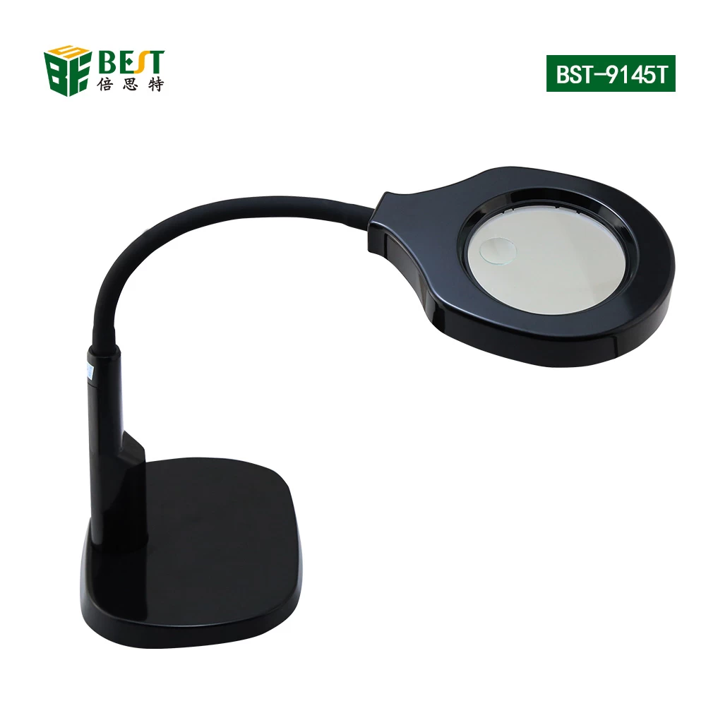 BST-9145T Desk Magnifier Lamp LED Light Magnifying Glass