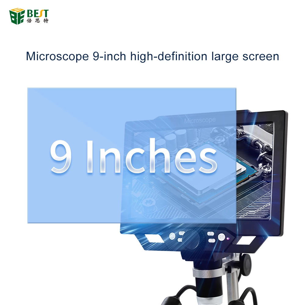 BST-X9 1200万像素高清带屏工业显微镜维修数码显微镜 精密测量高频变焦多种输出方式