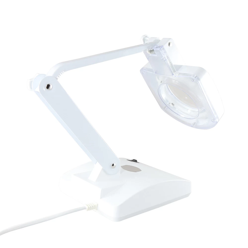 Am besten 8611B Portable LED Gefaltet Lesen Schreibtisch Tisch Studie Licht Nacht Lampe + Lupe Uhr Repair Tool